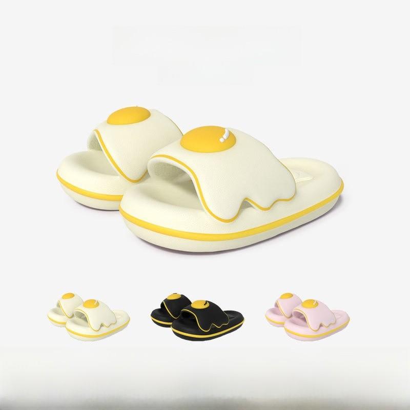 Summer Thick Sole Unisex Eva Slipper With Pancake Egg Design For Couples