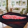 Detroit Red Wings Design Crystal Velvet Rug Soft Decorative Mat for Bedroom Entrance