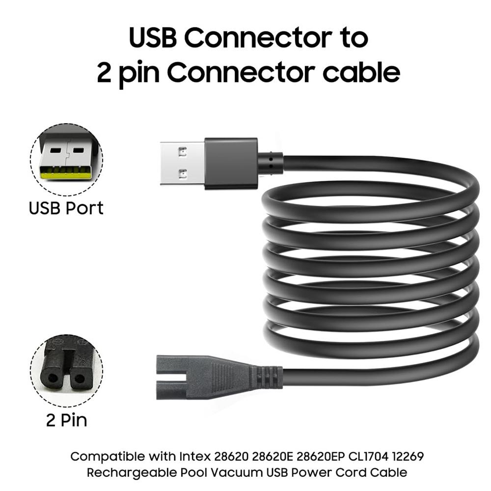 DC Vacuum Charging USB Cable Compatible with Intex 28620 28620E 28620EP CL1704 12269