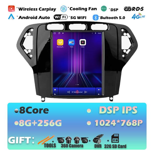 9.7“ IPS For Ford Mondeo 2007-2010 Carplay Android 14 Car Radio Multimedia Video Player Navigaion Head Unit Stereo Audio