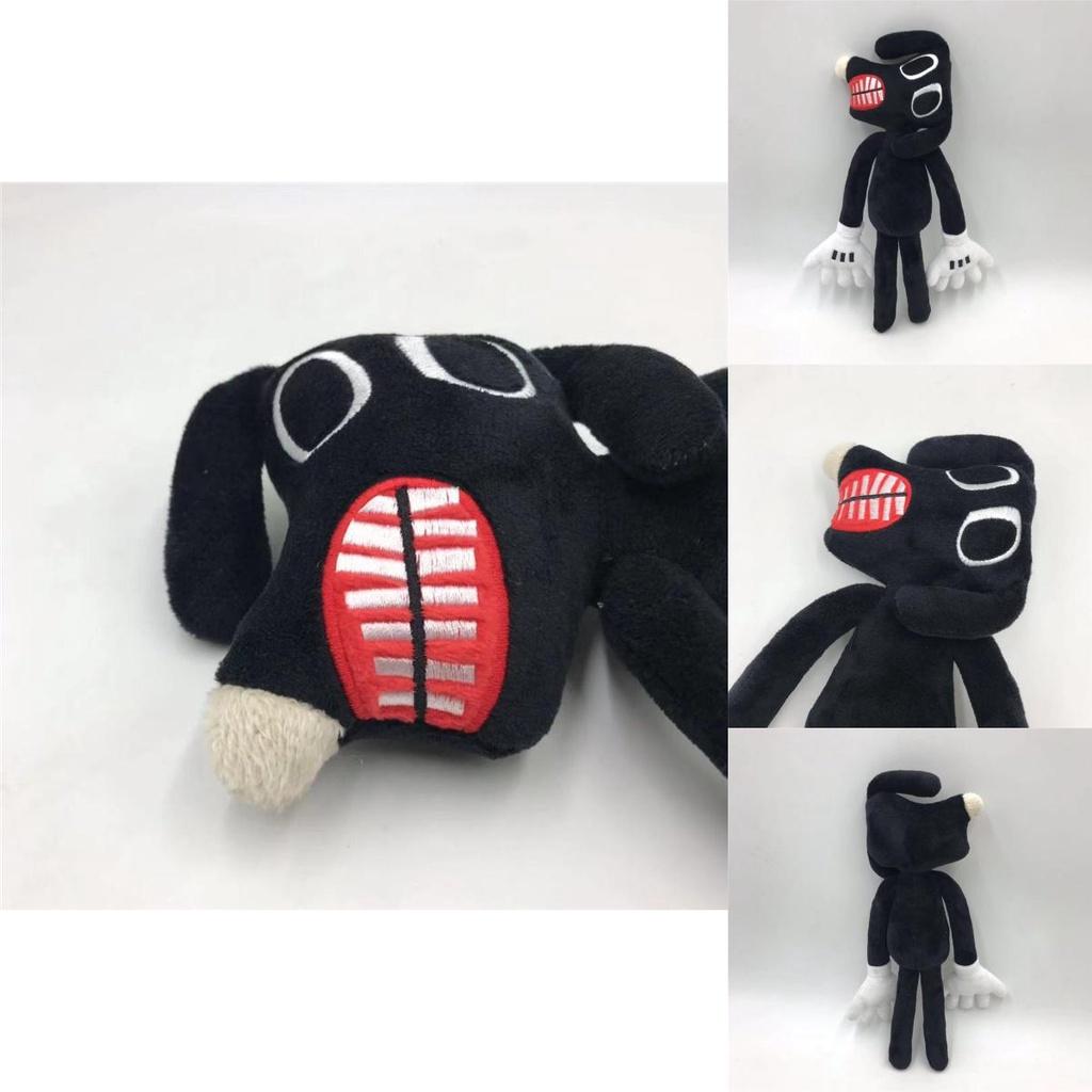 Siren Head Series Black Dog Plush Toy Crooked Neck Horror Stuffed Doll 30cm/11.8inch Height