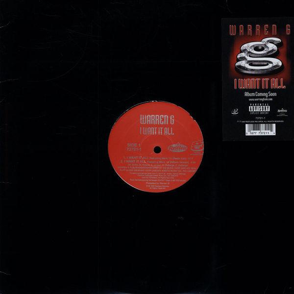 

12inch Record WARREN G I Want It All 737211 Restless 1999 US Rap HipHopRB Used