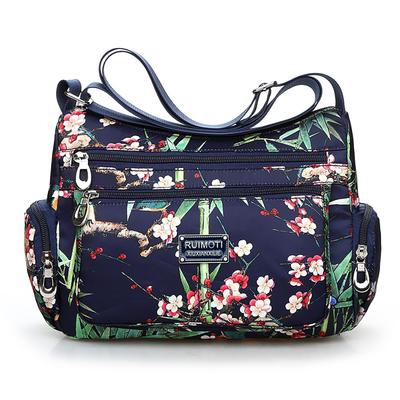 SURCHAR Women's Nylon Shoulder Bag, Crossbody Bag, Lightweight, Casual, Popular Mother's Day Gift (Bamboo Bird)