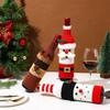 1/3PCS Christmas Wine Bottle Cover Set Santa Snowman Woven Wine Bottle Bags For Christmas Party Dinner Table Decorations Gifts