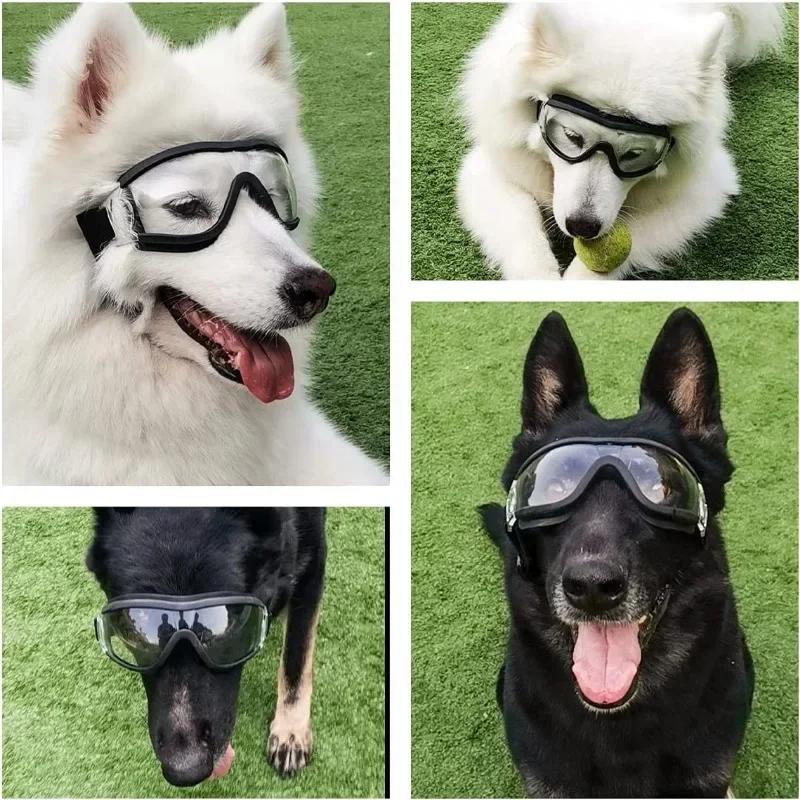 Dog Sunglasses, Dog Glasses, Adjustable Ski Straps, Dog Snow Goggles, Medium To Large Pet Goggles for Dogs