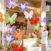 Flower Pattern Artificial Butterfly Gradient Color 3D Silk Yarn Butterfly  Wedding Party Decoration