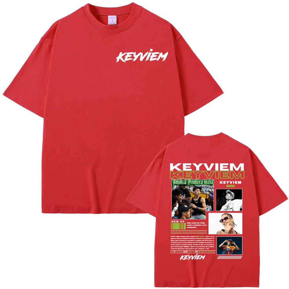 Rapper Keyviem Tour Album Graphic T Shirts Men Women Fashion Hip Hop Gothic Trend High Quality T-shirt Man Oversized Tshirt Tops