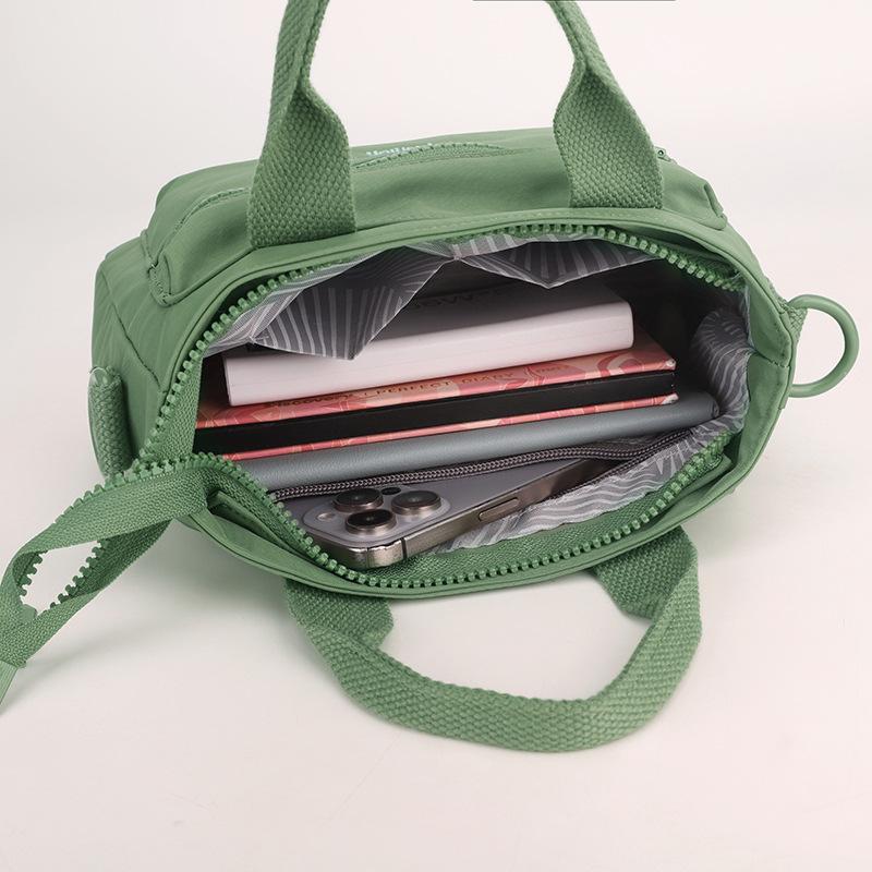 Female Crossbody New Fashionable Foreign Style Small Bag One Shoulder Hand Carry Nylon Small Satchel Cloth Bag
