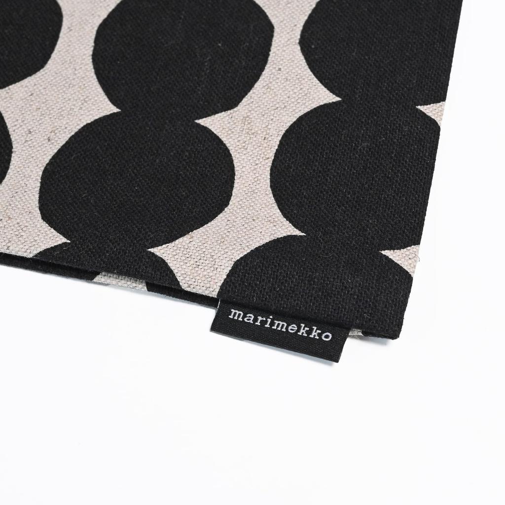 Marimekko Russy Mat Cushion Cover, 50x50cm, Black, 73644 890 [Parallel Import]