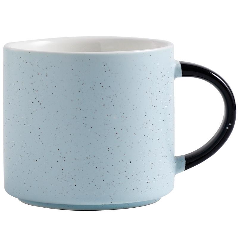 Simple Sesame Point Contrasting Mug High looking Couples Cups  Ceramic Cups Personalized Creative Coffee Cups