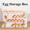 Haushalt Automatische Rollende Eier Aufbewahrungsbox Küche Kühlschrank Seitentür Eier Frischhalter Regal Eierboxen 4 Schicht Eier Aufbewahrung