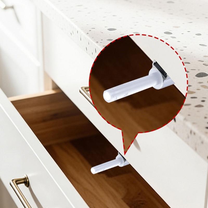 4pcs No Handle Press Release Catches Cabinet Door Opener for Cabinet Door Quiet & Strong Plastic Push Latches Hardware