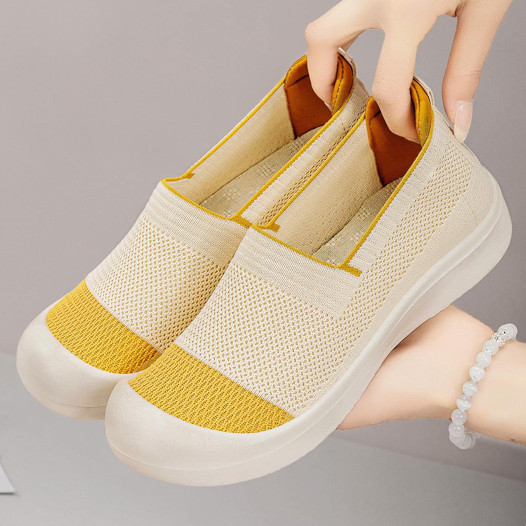 Shoes Women's Casual Shoes Breathable Fly-woven Shoes Do Not Stink Feet Mesh Shoes Fashionable Versatile Women's Single Shoes Lazy Shoes