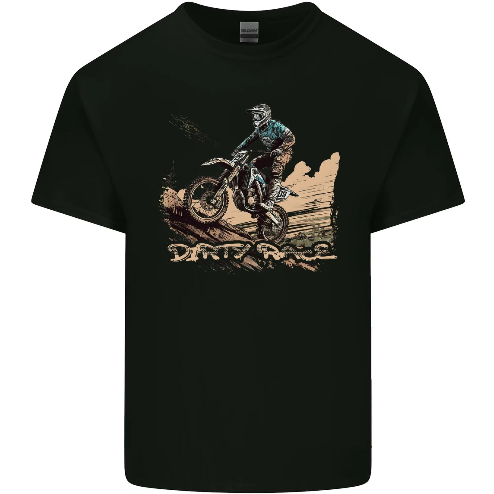 Dirty Race Motocross MotoX Dirt Bike Kids T-Shirt Childrens L