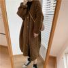 New Warm Thick Wool Women Outerwear Fashion Elegant Knitted Long Sweater Cardigan Office Female Single Breasted Jackets Street