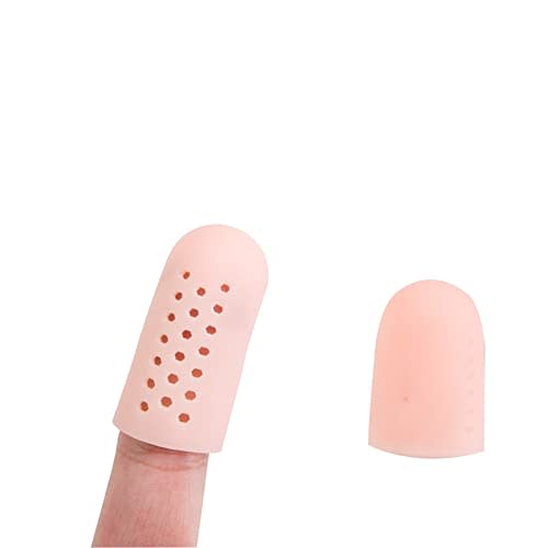 Karonpeln Set of 2 Silicone Toe Cots, Toe Caps, Protectors, Toenail Protection Caps, Cushioned, Shock Absorbent, Friction Pain Relief, Breathable, Was