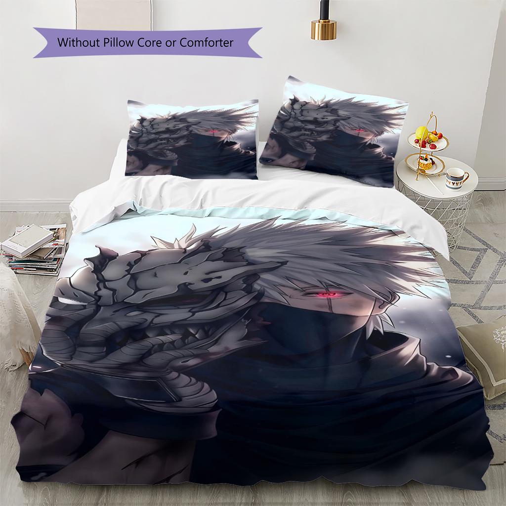 Cartoon-Muster Bettwäsche Steppbett-Set Bettbezug Kissenbezug Heimdekoration Geburtstagsgeschenk (1 Bettbezug + 2 Kissenbezüge, ohne Füllung)