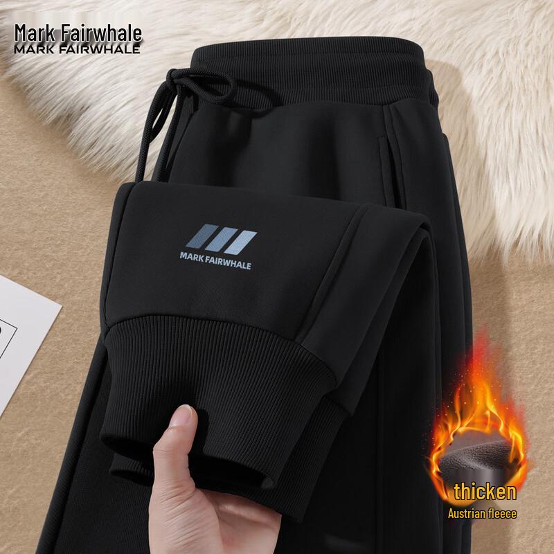 Mark Hua Fei Men's Fleece-Lined Cuffed Jogger Pants