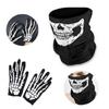 Halloween Skeleton Gloves Skull Face Mask Costume Party Cosplay Props Outdoor