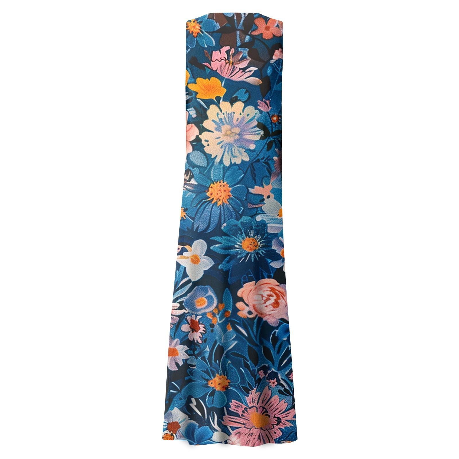 Платье без рукавов для женщин. Женское летнее повседневное модное платье без рукавов — фото 5