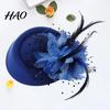 Pillbox Hat Exquisite Sweet Fascinator with Hair Clip Decorative Anti-fall Faux Feather Flower Mesh Veil Accessories Cocktail Headwear