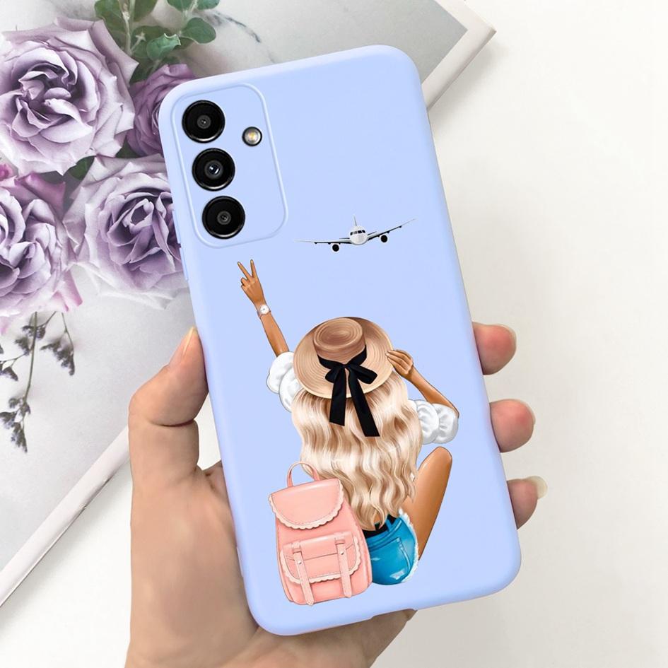 For Samsung A14 5G 2023 Case Lovely Yellow Duck Cat Cartoon Funda For Samsung Galaxy A14 SM-A145F SM-A146B Phone Cover A 14 Etui