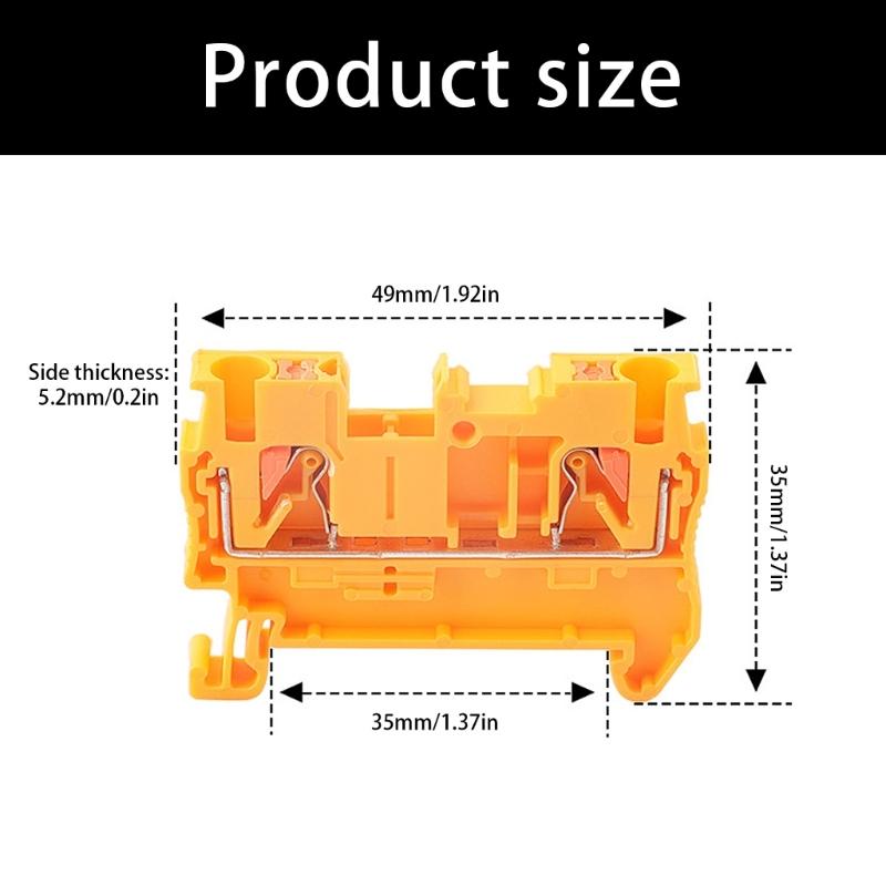 10Pcs Electrical Connect Screwless Terminals Block With Push In Design PT2.5 Cable Connector For Industrial Automation