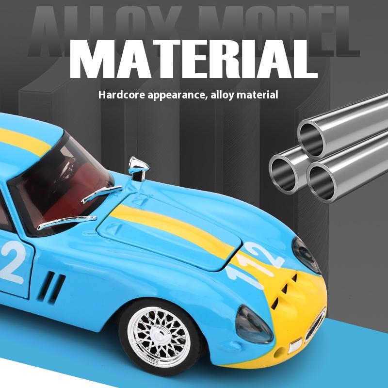 Simulated 1/32 Ferrari Track Version 250-GTO Car Model, Alloy Die-cast, Sound and Light, Children's Toy Car, Birthday Gift