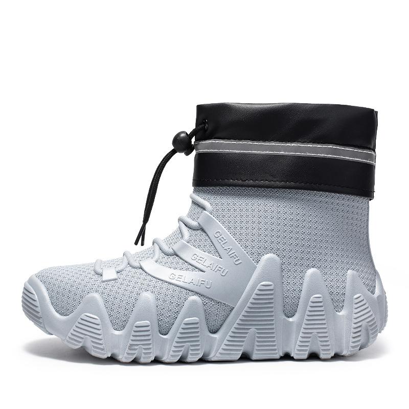 Modne niskie kalosze typu Martin męskie antypoślizgowe i odporne na ścieranie kalosze gumowe buty codzienne krótkie męskie buty wodne