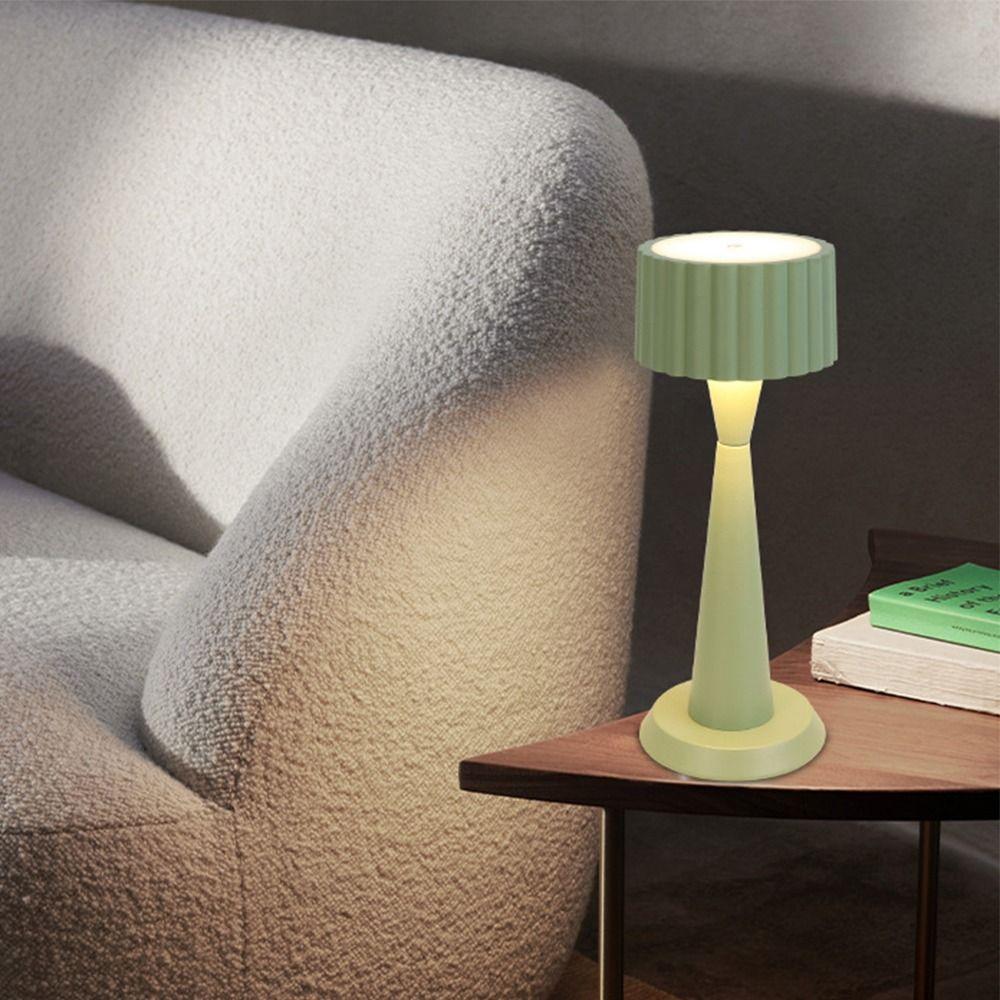 3 Colors Retro Table Lamp Cordless Dimmable Touch Desk Lamp Mood Lighting Wireless Lighting Bedside Ambient Light