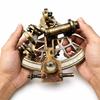 Nautical Brass J. Scott Ship Sextant with Wooden Box, Working Navigation Instrument, Maritime Collectible, Antique Brass Sextant Gift