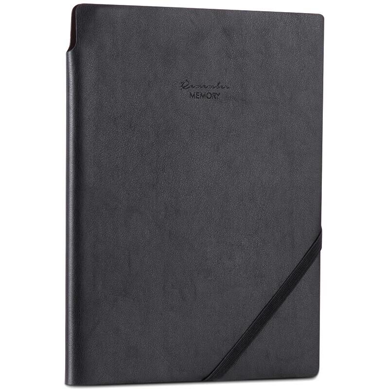 Deli 25K 96-Sheet Leatherette Notebook with Pen Holder and Elastic Band