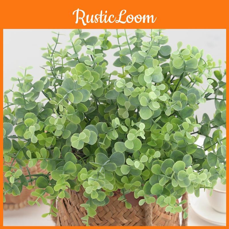 Plastic Eucalyptus Globulus Branch For Background Wall Decor And Special Occasion Arrangements