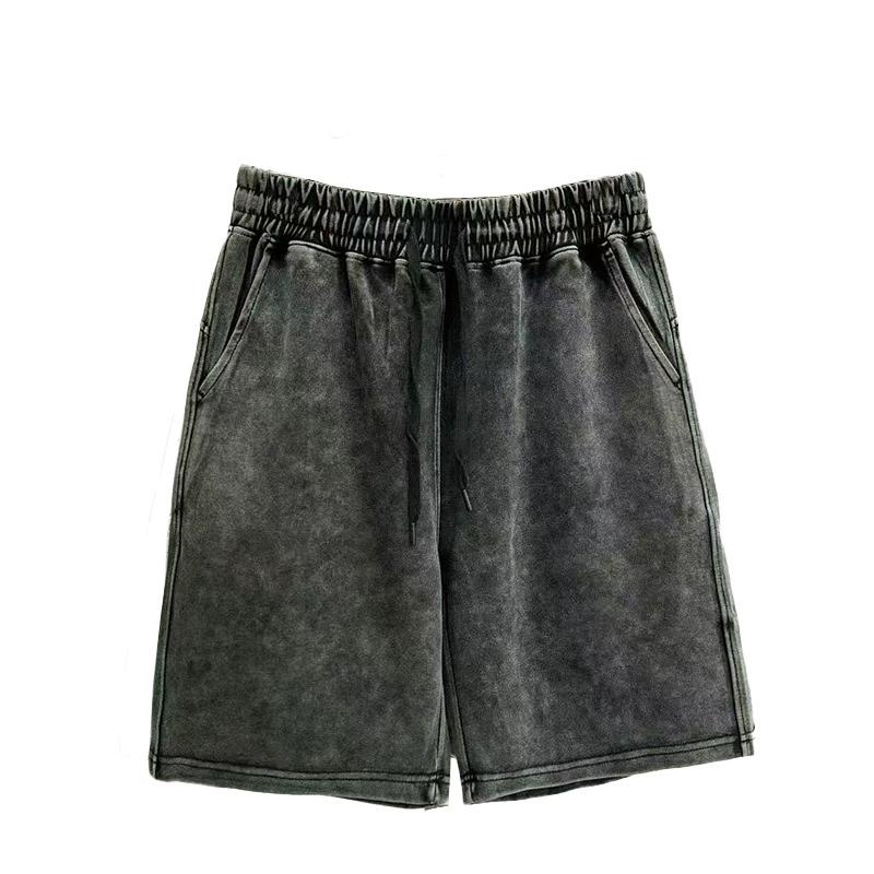 Nsom Gewassen Versleten Shorts, zomer Trendy Merk Retro High Street Vintage Shorts, Casual Sport Unisex Broek L