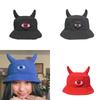Knitted Cap Winter Warm Unisex Knitting Hat Devil Horns Single Eye Decorative Knit Hat for Adults Teens Gift