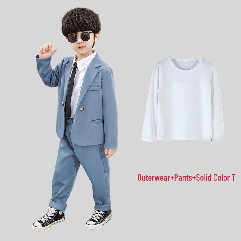 

Весенний повседневный костюм для мальчиков в корейском стиле - Красивый смокинг для мальчика-цветка 130 cm