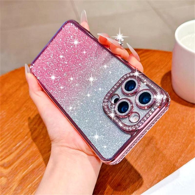 

Блестящий чехол с блестками для iPhone 16 15 Pro Max 14 Plus 13 12 Чехол Samsung Galaxy S25 Edge S23 Ultra S24 FE A56 A36 A26 A16 A55 A35 A25 A15 A54 A34 A14 iPhone 16 ProMax розовый
