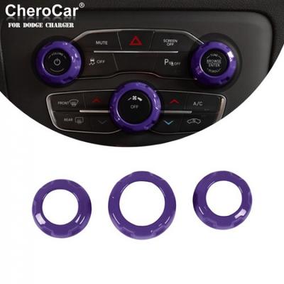 Air Condition Switch Botton Trim Ring Cover For Charger 2015+ Purple Accessories