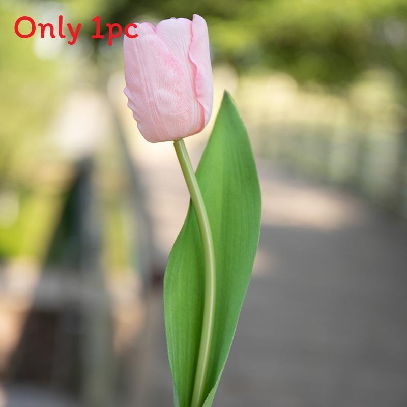 Luxury Silk Tulip Flowers With Moist Feel For Wedding Decor And Styling Home