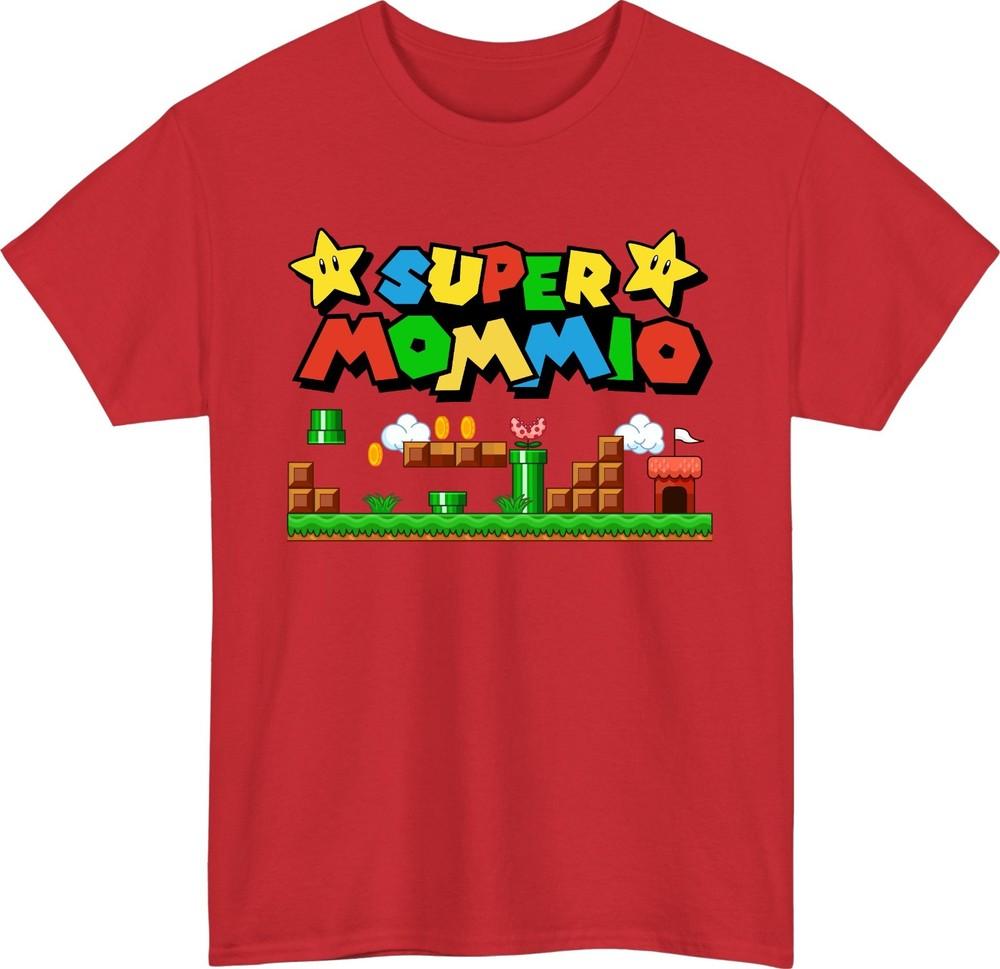 Super Mommio Funny Gaming T Shirt Colorful Arcade Retro Style Mother Day Tee S