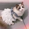 Pasiaste ubrania dla kota wiosna lato odzież dla zwierząt dla małych kotów psy kostiumy dla kotów miękki kotek Kitty Dress Pet Puppy Outfit