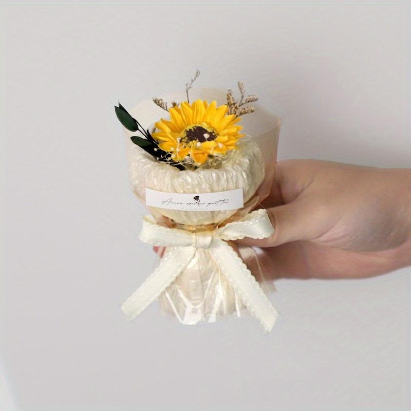 

1 шт. Мини Карманный Встречай Маленький Букет Роза Подсолнух Стабилизированные Цветы, для Праздничного Домашнего Декора