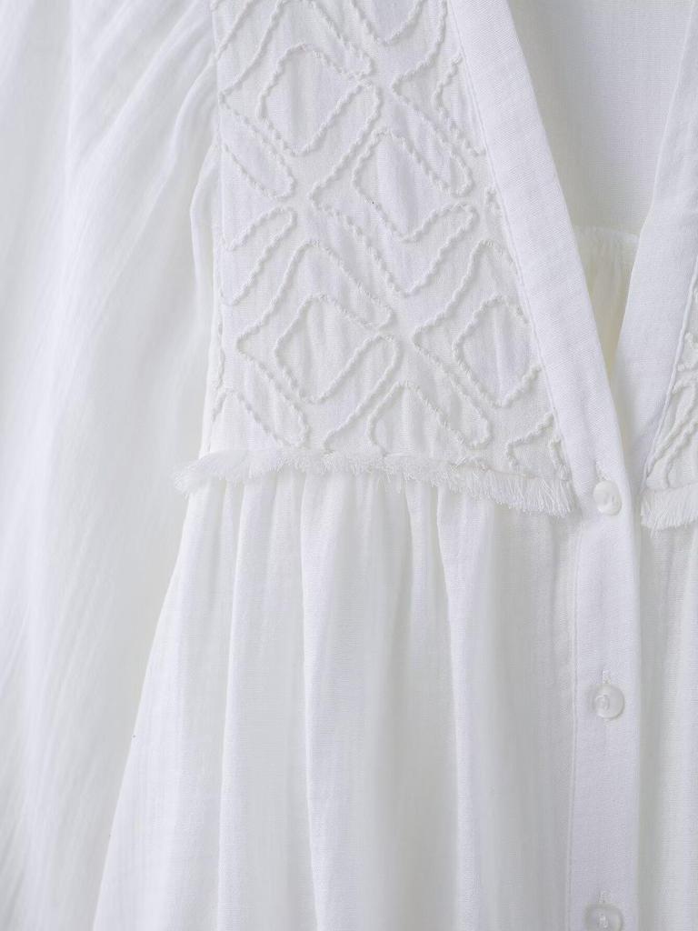 Spring 2025 European & American Style Women's Embroidered V-Neck Top