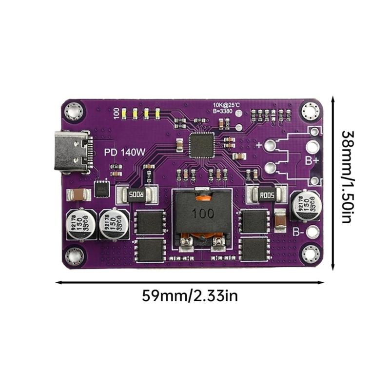 Professional Auto Adjusting 140W Type C Charging Module PD3.1 Fast Charging For 3S To 6S High Current Lithium Batteries
