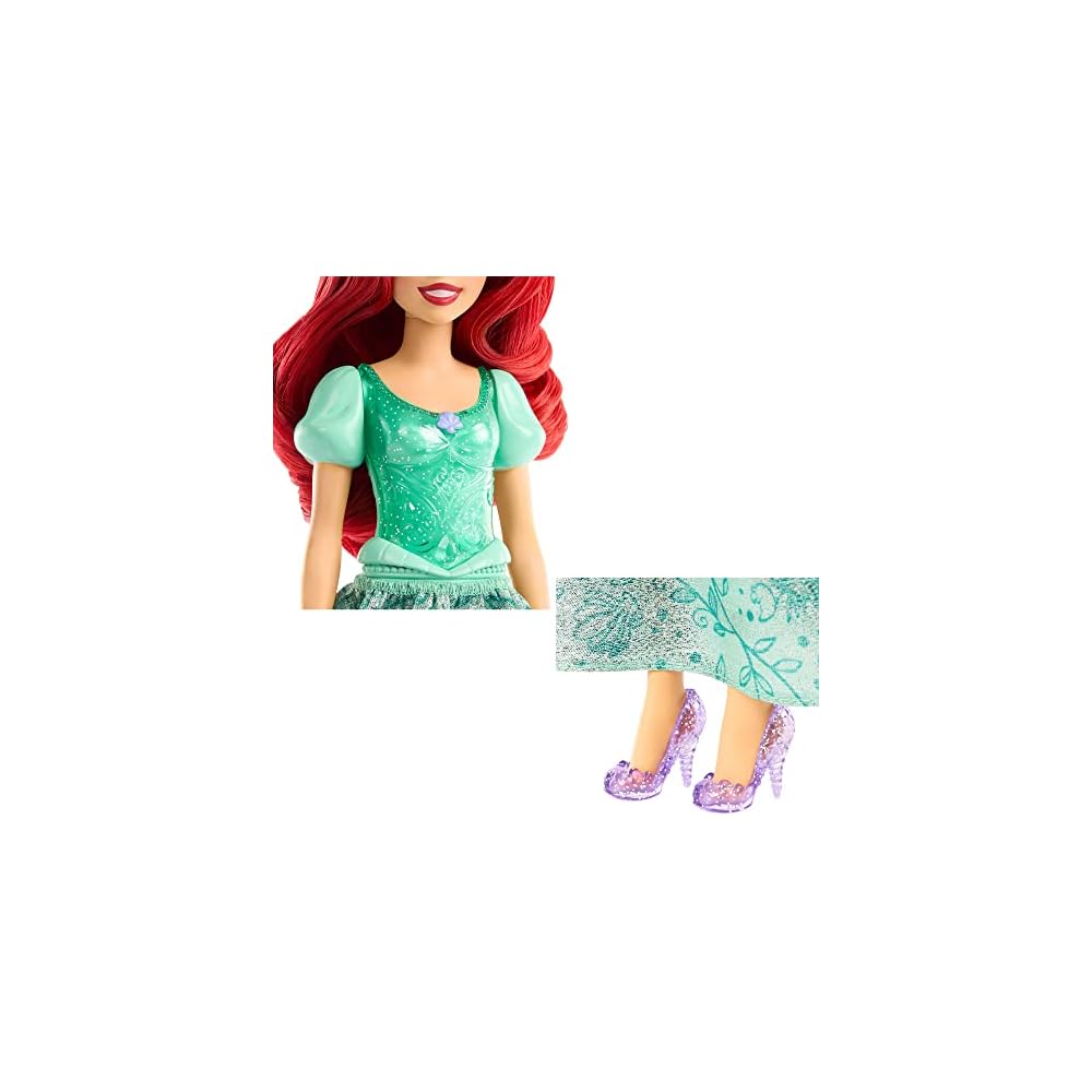Mattel Disney Disney Princess Ariel Doll 100th Anniversary Celebration Dress-Up Toy for Ages 3 and Up