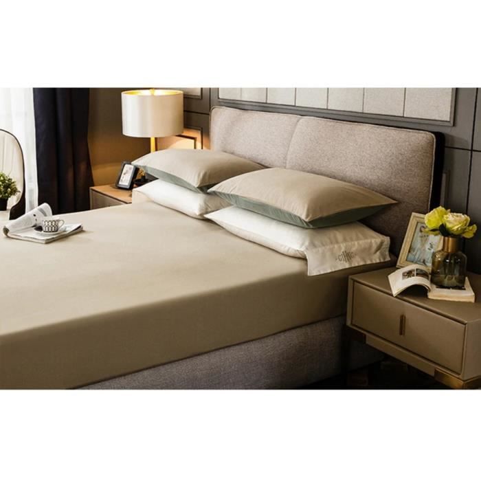 Drap housse - Home Déco - 140x190 cm - 100% coton - Uni - Tissage très serré