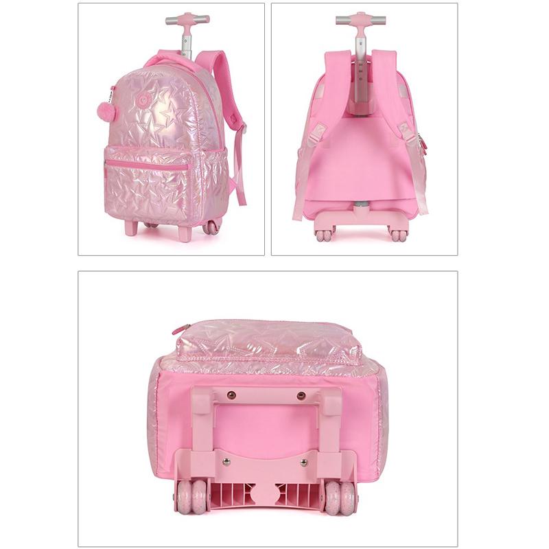 3pcs/Set Children Rolling Luggage Backpack For Teenagers Girls Travel Trolley School Bags With Wheels Students Wheeled Backpack