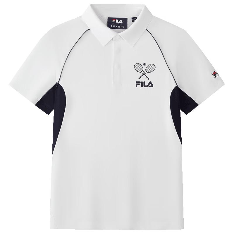 FILA Boys' Knit Short Sleeve Polo Shirt