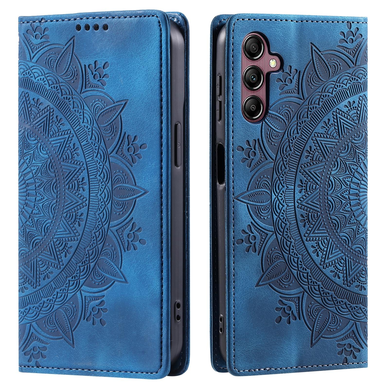 

Style 010 For Samsung Galaxy S25 Case Mandala Pattern Magnetic Closing Leather Phone Cover A