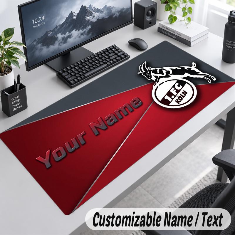 Custom Name Text Mouse Pad FC Köln Personalized Desk Pad For Work And Gaming